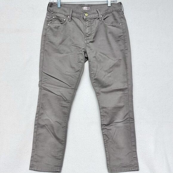 Denim - Mother Jeans The Skinny Not Skinny Womens Sz 27 Grey Mid Rise 25” Crop Stretch